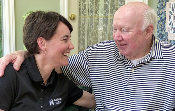 Volunteer and older man